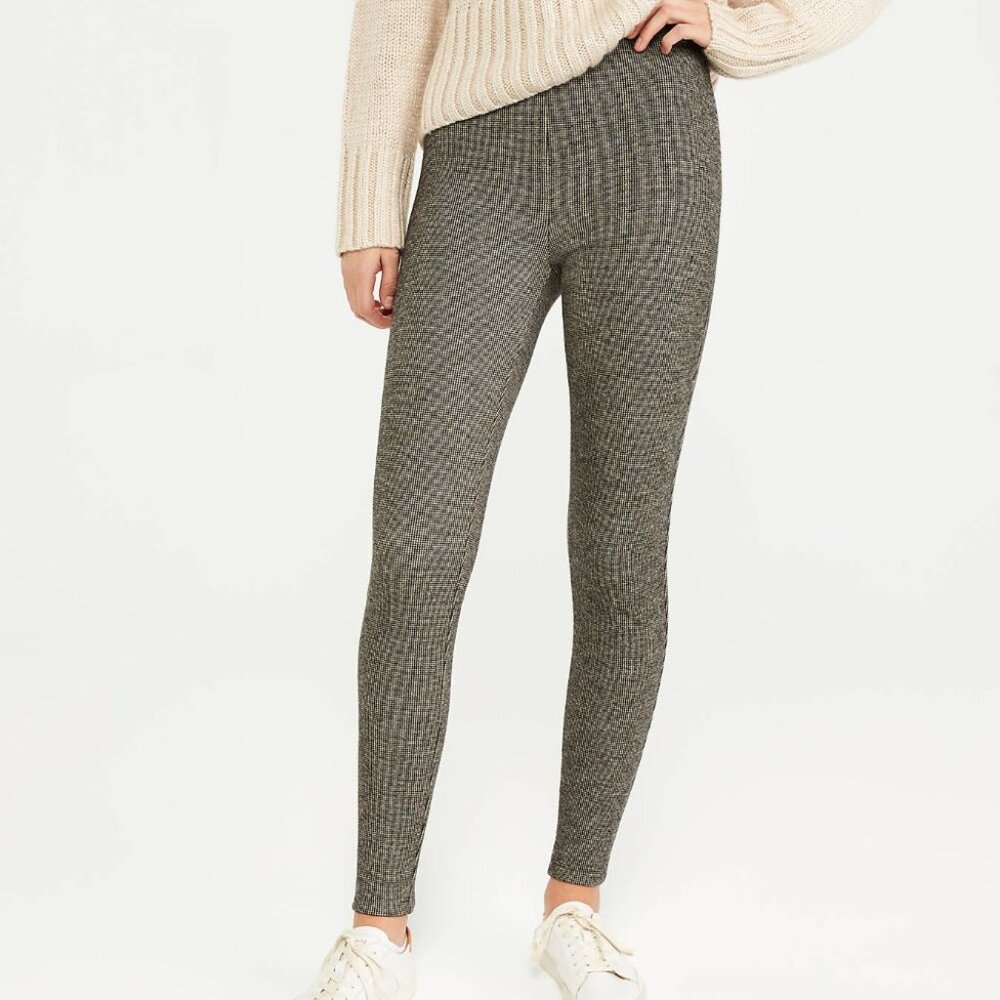 Ann Taylor The Seamed Legging Black Multi Sz 2